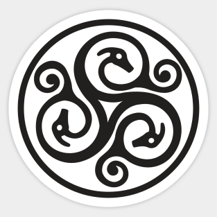 Celtic Coin - Black Design Sticker